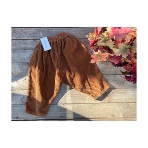 Wolfie Brown Wide Whale Corduroy Trousers NWT Sz 100
